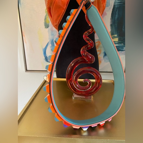 Fendi Blue / Multi Colored studded Bag Strap.Strap You. - Picture 8 of 12